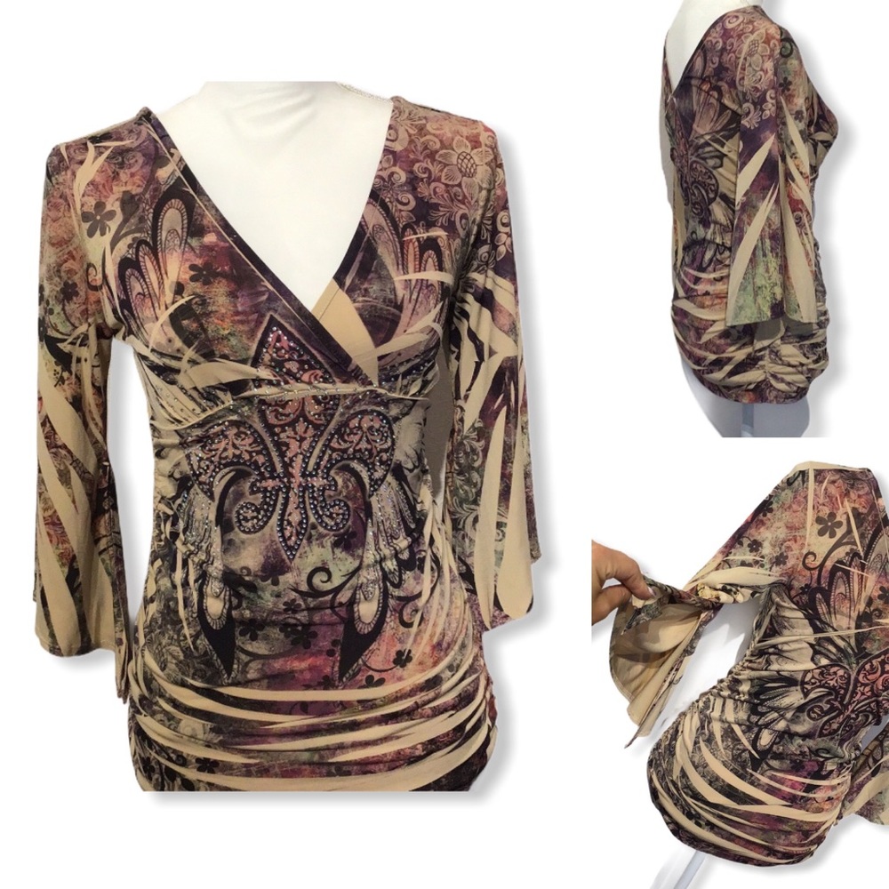Body Central - Sz M - sexy bling spandex shirt